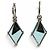 Boucles d'oreilles Prada Bluegrass avec plaque logo triangle Bleu