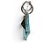 Boucles d'oreilles Prada Bluegrass avec plaque logo triangle Bleu - vue 3