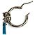 Boucles d'oreilles Prada Bluegrass avec plaque logo triangle Bleu - vue 5
