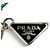 Boucles d'oreilles Prada Bluegrass avec plaque logo triangle Bleu - vue 6