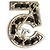 Spilla Chanel B23P No.5 Coco Mark con motivo a catena e strass Nero D'oro - vista 3