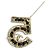 Spilla Chanel B23P No.5 Coco Mark con motivo a catena e strass Nero D'oro - vista 5