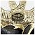 Spilla Chanel B23P No.5 Coco Mark con motivo a catena e strass Nero D'oro - vista 8