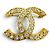 Spilla strass Chanel P22A Médie d'Art Collection D'oro