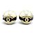 Orecchini Chanel B24 Coco Mark Eco Pearl Black Line Nero D'oro