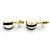 Orecchini Chanel B24 Coco Mark Eco Pearl Black Line Nero D'oro - vista 2