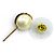 Orecchini Chanel B24 Coco Mark Eco Pearl Black Line Nero D'oro - vista 4
