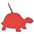 Hermès Petit H GM Red Navy Leather Turtle Bag Charm Rosso Blu navy - vista 3