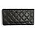 Timeless Cartera larga Chanel de piel de cordero negra Negro - vista 3