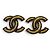 Boucles d'oreilles puces Chanel A24K Metal Coco Mark Doré