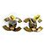 Boucles d'oreilles puces Chanel A24K Metal Coco Mark Doré - vue 5