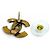 Boucles d'oreilles puces Chanel A24K Metal Coco Mark Doré - vue 6