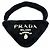 Prada Tasche aus blauem Frottee mit Dreiecks-Logo Marineblau