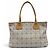 Céline Bolso Tote de piel Celine Old Celine Sulky Logogram Carriage Pattern Castaño Gris