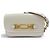 Borsa a tracolla in pelle con catena Bally VIVA XS 03 in Ivory Crudo