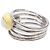 Bague émaillée Chanel Triple Coco Mark Argenté Multicolore - vue 2