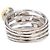 Bague émaillée Chanel Triple Coco Mark Argenté Multicolore - vue 3