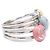 Bague émaillée Chanel Triple Coco Mark Argenté Multicolore - vue 4