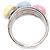 Bague émaillée Chanel Triple Coco Mark Argenté Multicolore - vue 5