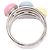 Bague émaillée Chanel Triple Coco Mark Argenté Multicolore - vue 6