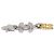 Colar longo Chanel F20A Coco Mark & Comet Prata Dourado - vista 3