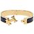Hermès Bracelet jonc émaillé Click H Hermes 2022 Doré - vue 7