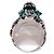 Anello Gucci Lion Head in vetro e cristalli Argento Verde - vista 6