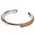 Hermès Bracelete de Couro e Metal Hermes Marrom Prata