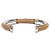Hermès Bracelete de Couro e Metal Hermes Marrom Prata - vista 4