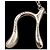 Collana con pendente Tiffany & Co. Elsa Peretti "N" in argento sterling - vista 3