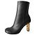 Bottines Givenchy G Cube en cuir noir avec talon logo doré - vue 3