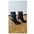 Bottines Givenchy G Cube en cuir noir avec talon logo doré - vue 7