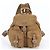 Prada Tessuto Nylon Triangle Logo Leather Backpack Brown
