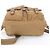 Prada Tessuto Nylon Triangle Logo Leather Backpack Brown - view 6