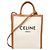 Céline Celine Vertical Cabas Small Tote Bag Marron Écru