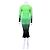 Autre Marque AGR Vestido Midi de Punto Ombré Negro Verde - vista 2