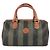 Fendi Pequin Vintage Pecan Mini Boston Handtasche Braun Khaki