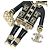 Chanel 22P Lion Camellia Logo Metal Charm Nero D'oro - vista 5