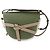 Bolsa de Ombro Loewe Gate Bag Small Branco Bege Verde