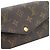 Louis Vuitton Monogram Portefeuille Sarah Bi-fold Long Wallet Braun Monogramm - Ansicht 9