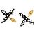 Louis Vuitton LV x YK Infinity Dot Boucles d'Oreilles Louisette Earrings Schwarz Weiß Golden - Ansicht 2