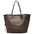 Bolsa de Ombro Louis Vuitton Damier Neverfull MM Marrom Damier ebene