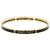 Hermès Bracelete Hermes Uni Enamel em Preto e Dourado