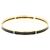 Hermès Bracelete Hermes Uni Enamel em Preto e Dourado - vista 3