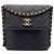 Chanel Black Small Quilted Calfskin Chain Hobo Flap Schwarz