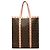 Burberry Brown TB Monogram E Canvas und Leder Tote mit Nieten, vertikal