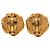 Chanel Gold CC vergoldete Emaille-Clip-Ohrringe Golden - Ansicht 2
