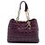 Autre Marque Dior Lady Dior Soft Shopping Tote Large aus Lackleder Cannage Lila Dunkelviolett