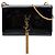 Autre Marque Saint Laurent Black Medium Patent Classic Monogram Kate Tassel Crossbody Nero