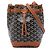 Goyard Black Goyardine Petite Flot Nero